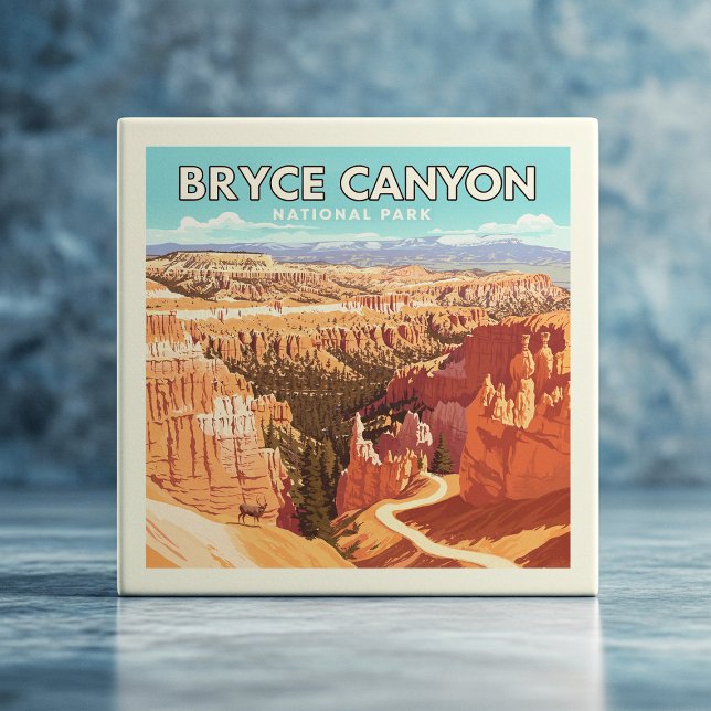 Vintage Bryce Canyon National Park Tile (Creator Uploaded)