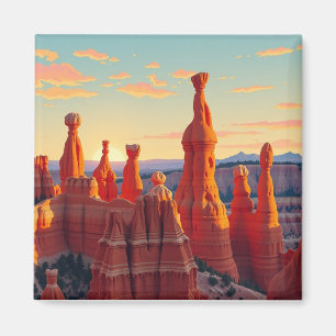 Vintage Bryce Canyon Utah Retro Travel Magnet
