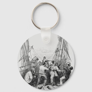 Vintage Buccaneers and a Shipwrecked Pirate Ship Key Ring