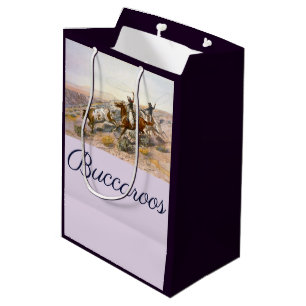 Vintage Buccaroos Charles Marion Russell Medium Gift Bag