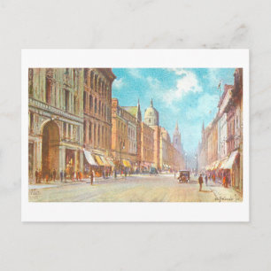 Vintage Buchanan Street, Glasgow, Scotland, Postcard