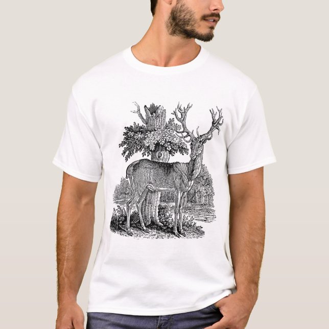 Vintage Buck Illustration T-Shirt (Front)