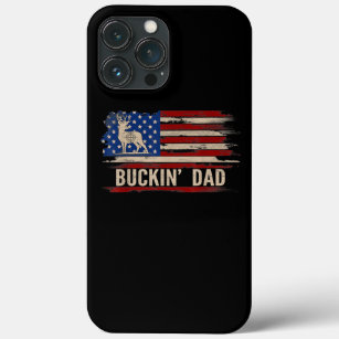 Vintage Buckin' Dad American USA Flag Bow Case-Mate iPhone Case