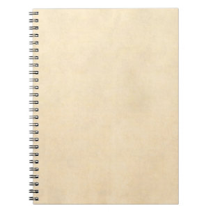 Vintage Buckskin Tan Leather Parchment Template Notebook