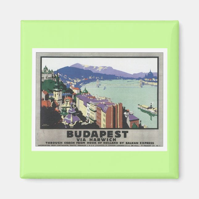 Vintage Budapest Hungary Magnet (Front)