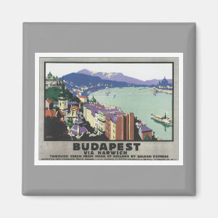 Vintage Budapest Hungary Magnet
