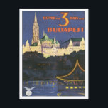 Vintage Budapest Hungary Postcard<br><div class="desc">Budapest Hungary Towers Europe Vintage Travel Art Our collection of old-time travel posters and prints illustrate the lush landscapes of Europe, exotic scenery in Morocco, elegant hotels and luxurious resorts around the world from Monte Carlo to Pasadena and Bangkok. Visit nostalgic vacation and travel destinations around the world, England, France,...</div>