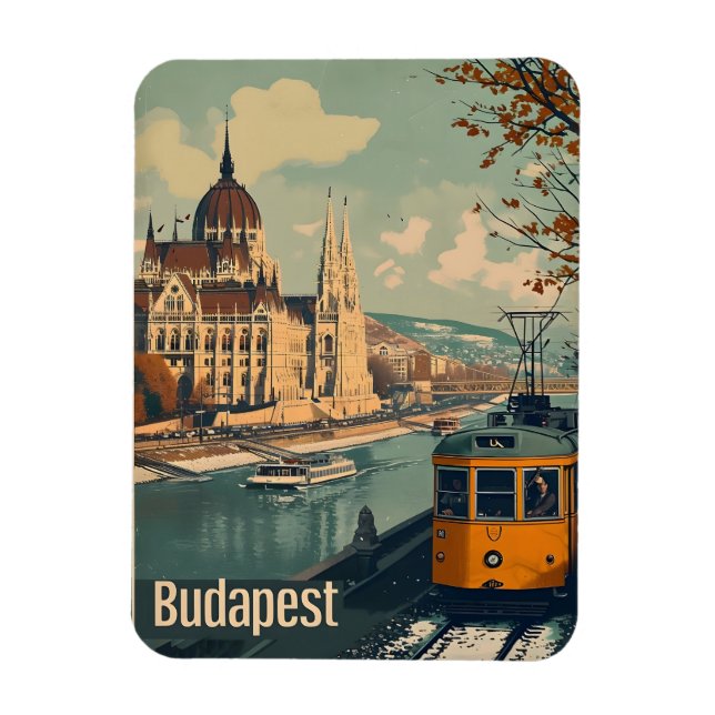 Vintage Budapest Magnet (Vertical)