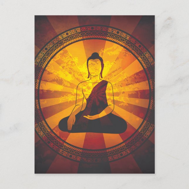 Vintage Buddha Print Postcard (Front)