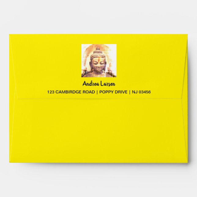 Vintage Buddha Shakyamuni & Dharma - Himalayas Envelope (Back (Top Flap))