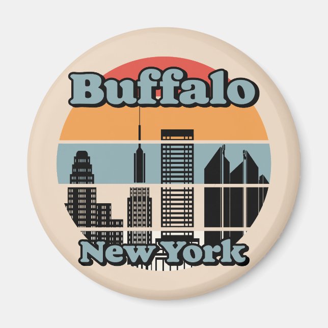 Vintage Buffalo New York Magnet (Front)