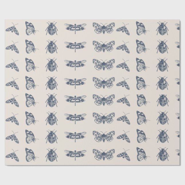 Vintage Bug Collection (BIG) print  Wrapping Paper (Flat)