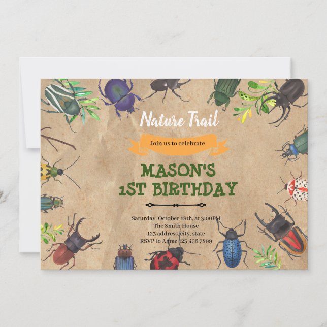 Vintage bugs invitation (Front)