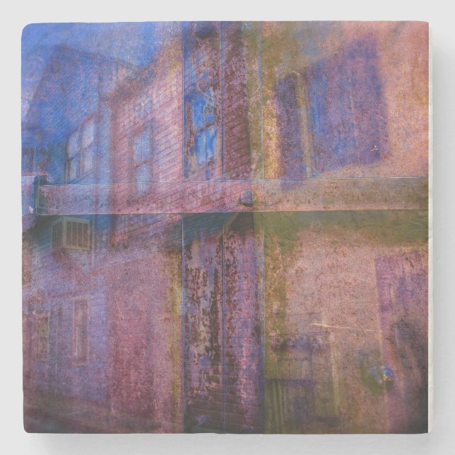 Vintage Building Stone Coaster (Front)