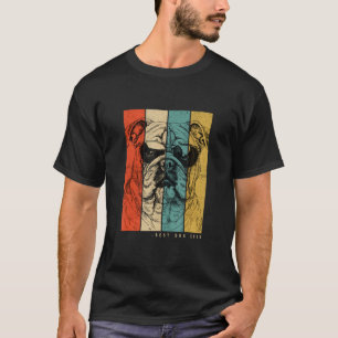 Vintage Bulldog Dog Mum Dad Kids Men Women T-Shirt