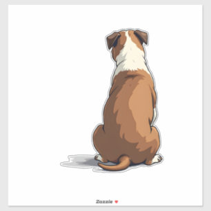 Vintage Bulldog Rear View Illustration Dog Lover G
