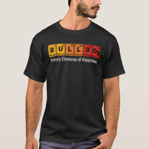 Vintage Bulldog Science Teacher Funny Periodic Tab T-Shirt