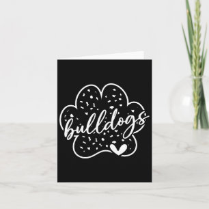 Vintage Bulldogs Team Pride School Spirit Back To Card