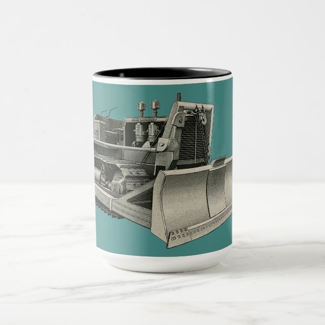 VINTAGE BULLDOZER OPERATING ENGINEER CUSTOM 2 MUG (Center)