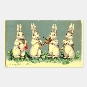 Vintage Bunny Band Easter Sticker