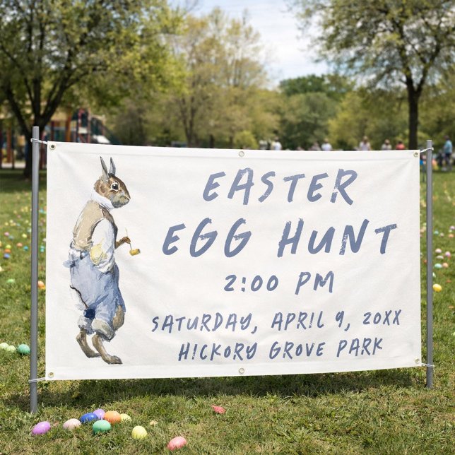 Vintage Bunny Easter Egg Hunt Banner (Creator Uploaded)