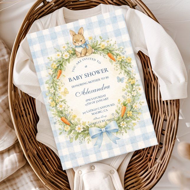 Vintage Bunny Garden Baby Shower Invitation (Creator Uploaded)