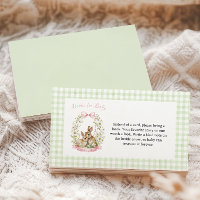 Vintage Bunny Green Gingham Books for Baby