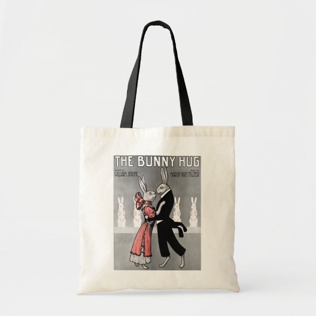 Vintage Bunny  Hug Tote Bag (Front)