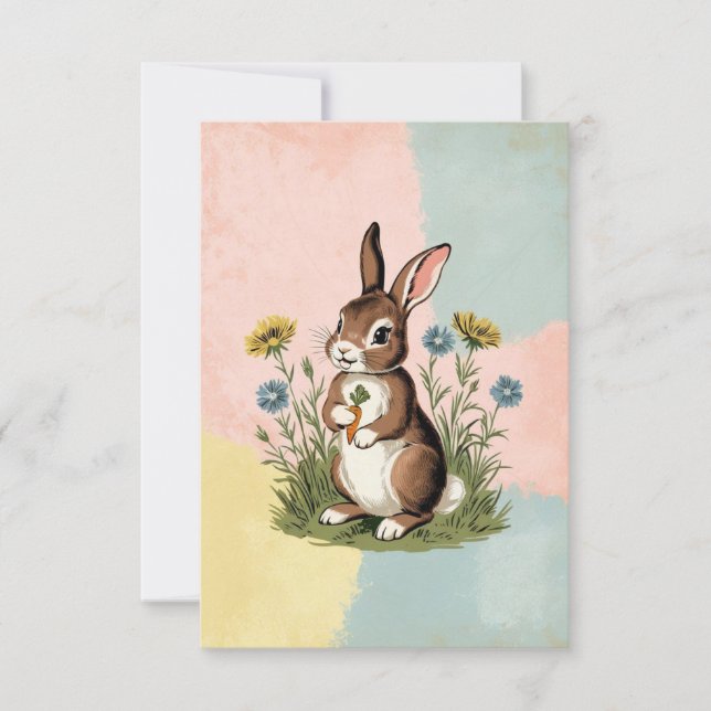 Vintage Bunny – Nostalgic Easter Card (Front)