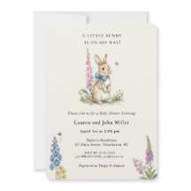Vintage Bunny Rabbit Gender neutral Baby Shower 