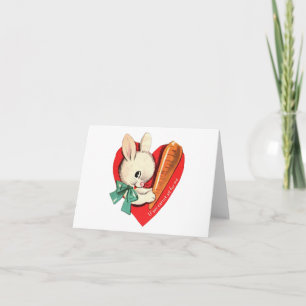 Vintage Bunny Valentine Card