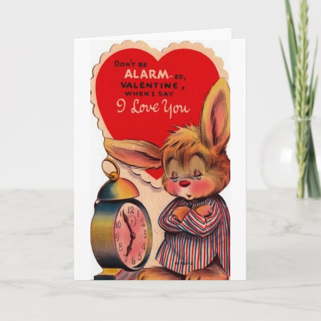 Vintage Bunny Valentine's Day Card (Front)