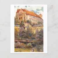 Vintage Burg (Castle Hill) in Nuremberg, Germany