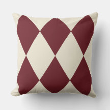 Vintage Burgundy Harlequin Diamond Pattern | Retro