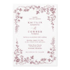 Vintage Burgundy Red French Floral Wedding