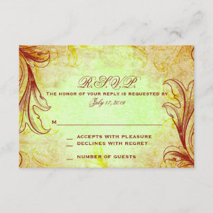 Vintage Burgundy Response Cards