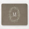 Vintage Burlap Floral Monogram