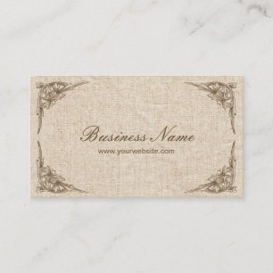 Vintage Burlap Personal Shopper Business Card