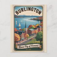 Vintage Burlington Vermont Retro Travel