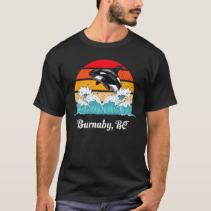 Vintage Burnaby BC Distressed Orca Killer Whale Sw T-Shirt