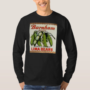 Vintage Burnham Brand Lima Beans Label T-Shirt