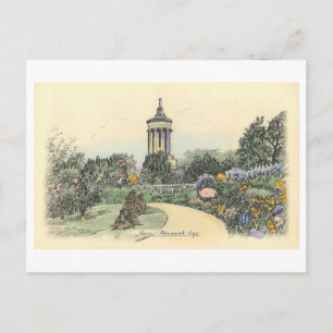 Vintage Burns Monument, Ayr, Scotland, Postcard