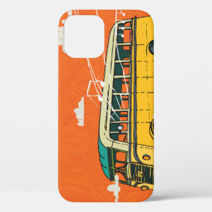 Vintage Bus: Clouds Texture Backdrop iPhone 12 Case