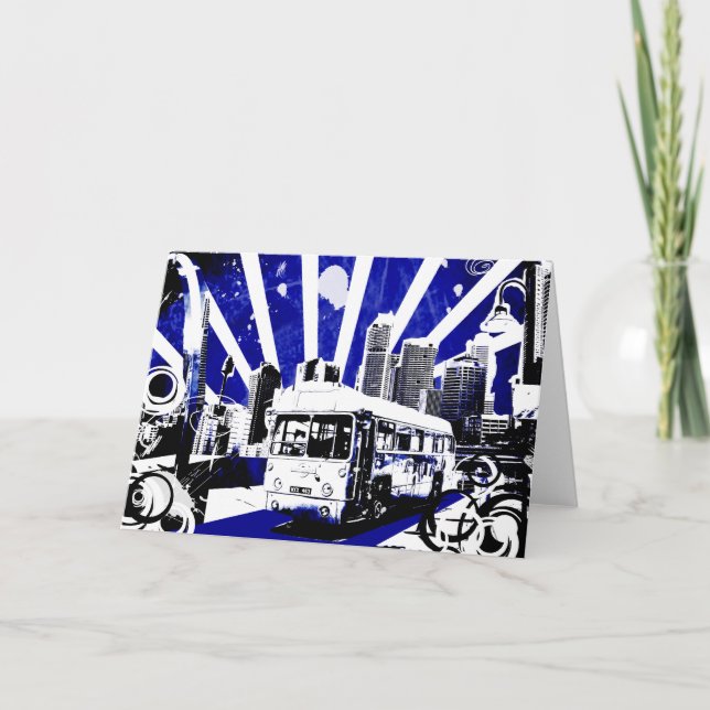 Vintage Bus Holiday Card (Front)