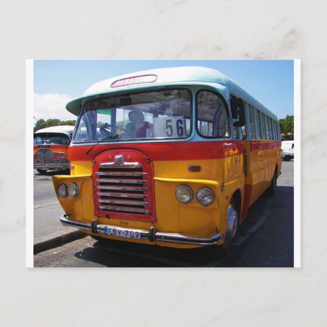 Vintage bus postcard (Front)