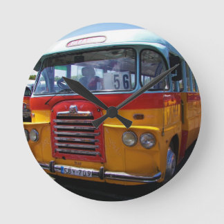 Vintage bus round clock