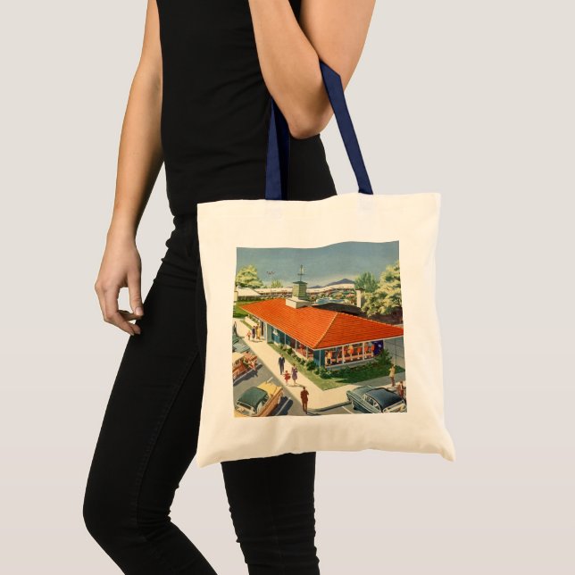 Vintage Business, 50s Family Restaurant Diner Tote Bag (Front (Product))