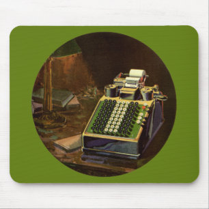 Vintage Business Accountant, Accounting Machine Mouse Mat