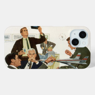 Vintage Business, Airline Executives Meeting iPhone 15 Case