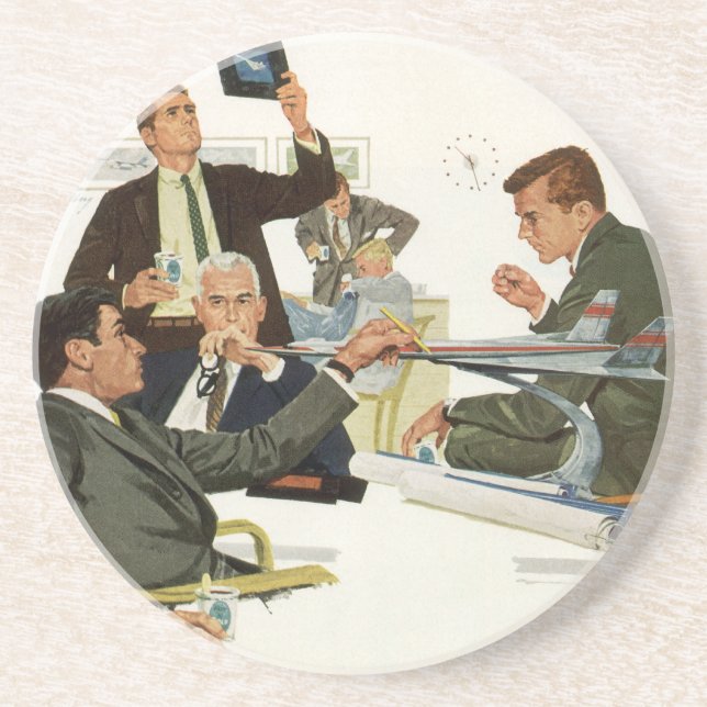 Vintage Business, Airline Executives Meeting Coaster (Front)